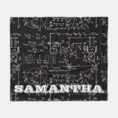 Geeky Mathe-Mathematik-personalisierte Größe SL Fleecedecke (Vorderseite (Horizontal))