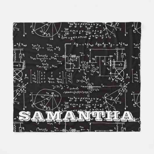 Geeky Mathe-Mathematik-personalisierte Größe SL Fleecedecke (Vorderseite (Horizontal))