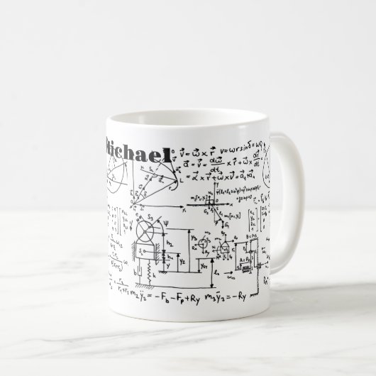 Geeky Mathematik Personalisiert Kaffeetasse (VorderseiteRechts)