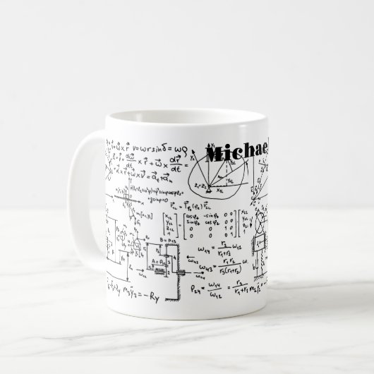 Geeky Mathematik Personalisiert Kaffeetasse (Vorderseite Links)