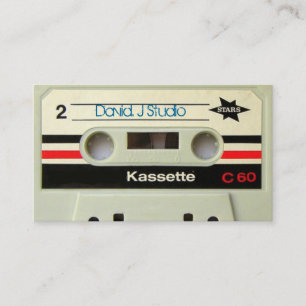 Geeky nerdige 1980er Kassetten Retro-Kassette Visitenkarte