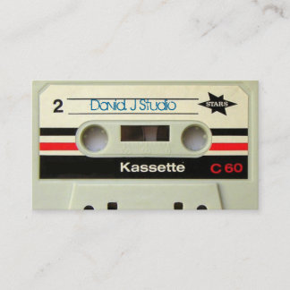 Geeky nerdige 1980er Kassetten Retro-Kassette Visitenkarte