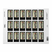 Geeky nerdy 1980er Kassettenrekorder Adressaufkleber (Vorne)