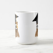 Geeky Owl mit Brille und Graduation Cap Tasse (Mittel)