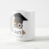 Geeky Owl mit Grad Cap-Klasse Abschluss Tasse (Vorderseite Links)