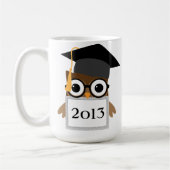 Geeky Owl mit Grad Cap-Klasse Abschluss Tasse (Links)