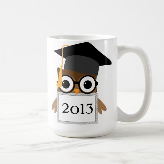Geeky Owl mit Grad Cap-Klasse Abschluss Tasse (Rechts)