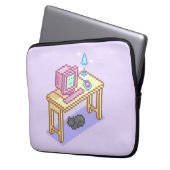 Geeky Pastel Pink Yellow Pixel Art Computer Laptopschutzhülle (Vorderseite Links)