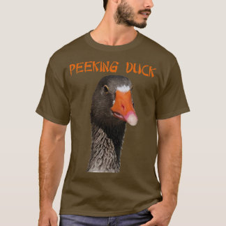 Geeky Peeking Duck unter asiatischem Stil T-Shirt