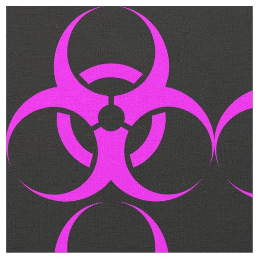 Geeky rosa Biogefährdung-Zeichen Stoff (Nahaufnahme)
