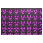 Geeky rosa Biogefährdung-Zeichen Stoff (Fat Quarter (45,7 x 55,9 cm))