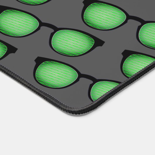 Geeky Spectacles - Binary Code für Brillen Schreibtischunterlage (Ecke)