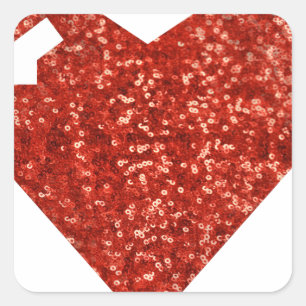 Geeky-Valentinstag Quadratischer Aufkleber