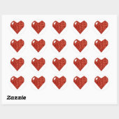 Geeky-Valentinstag Runder Aufkleber (Blatt)