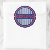 Geelong City Pride Emblem – Australian Identity Runder Aufkleber (Tasche)