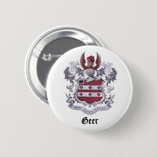 Geer Familienwappen Button (Vorne & Hinten)