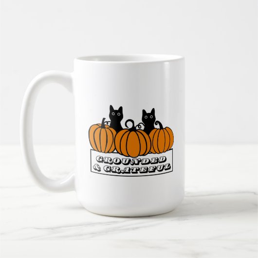 Geerdet und dankbar kaffeetasse (Links)