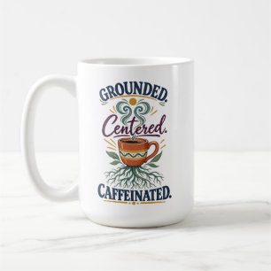 Geerdeter, zentrierter, koffeinhaltiger Boho-Kaffe Kaffeetasse