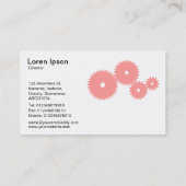 Geere - Weiß rosa Visitenkarte (Rückseite)