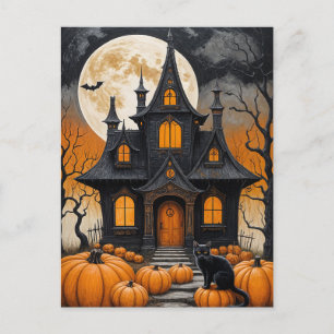Geerntete Halloween-Nacht Feiertagspostkarte