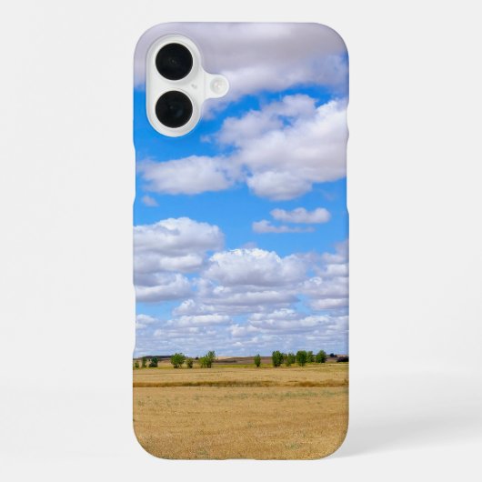 Geerntete Weizenfelder iPhone Hülle (Rückseite)
