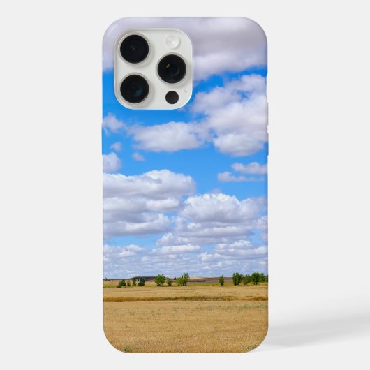 Geerntete Weizenfelder  iPhone Hülle (Rückseite)