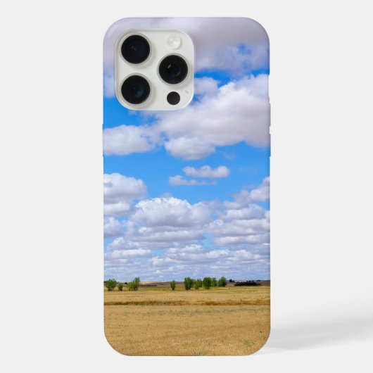 Geerntete Weizenfelder  iPhone Hülle (Rückseite)