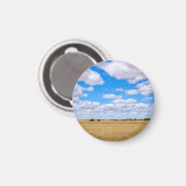 Geerntete Weizenfelder Magnet (Vorderseite/Rückseite)