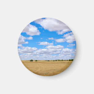 Geerntete Weizenfelder Magnet