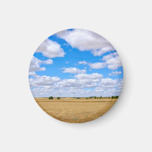 Geerntete Weizenfelder Magnet (Vorne)