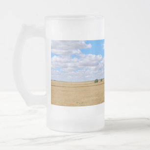 Geerntete Weizenfelder Mattglas Bierglas