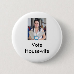 Geerntetes Izumi, Abstimmungs-Hausfrau Button