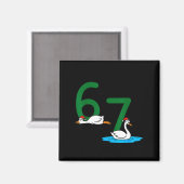 Geese A Laying Swans A Swimming 67 Six Geese Seven Magnet (Vorderseite/Rückseite)