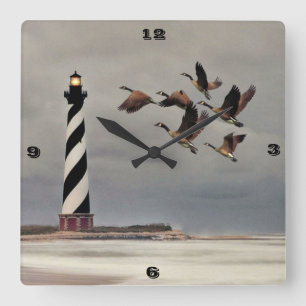 GEESE AM CAPE HATTERAS LIGHTHOS QUADRATISCHE WANDUHR