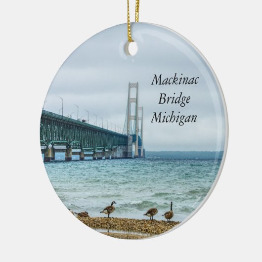 Geese auf Mighty Mac Keramik Ornament (Links)