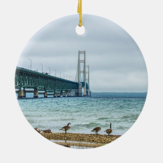 Geese auf Mighty Mac Keramik Ornament (Hinten)