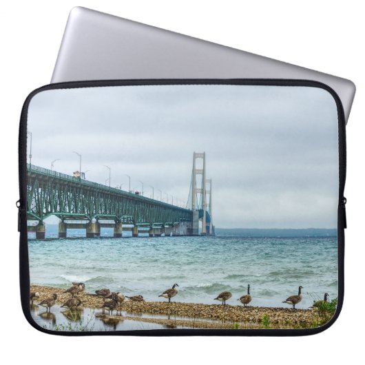 Geese auf Mighty Mac Laptopschutzhülle (Vorderseite)