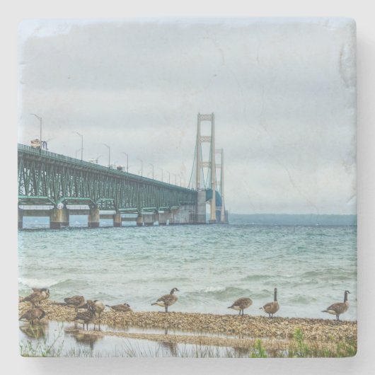 Geese auf Mighty Mac Steinuntersetzer (Vorderseite)