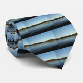 Geese Flying Over Mountain Reflection on Lake Krawatte (Gerollt)