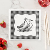 Geese Gingham Serviette (Beispiel)