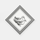 Geese Gingham Serviette (Ecke)
