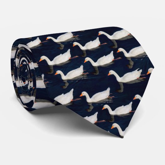 Geese pattern krawatte (Gerollt)