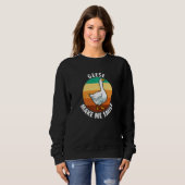 Geese Smile Ironic Saying Wildlife Bird Cute Goose Sweatshirt (Vorne ganz)
