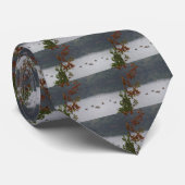 Geese swimming in Autumn, Lake Arrowhead Krawatte (Gerollt)