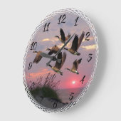 GEESE ÜBER DIE DUNEN GROßE WANDUHR (Winkel)