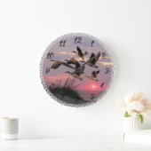 GEESE ÜBER DIE DUNEN GROßE WANDUHR (Zuhause)