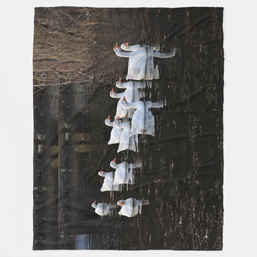 GEESE zum POND Fleecedecke (Vorderseite)