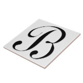 Geessele Letter B in Schwarz-Monogramm-Tile Fliese (Seite)