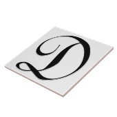 Geessele Letter D in Schwarz-Monogramm-Tile Fliese (Seite)