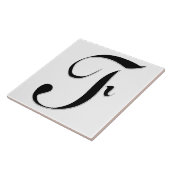Geessele Letter F in Schwarz-Monogramm-Tile Fliese (Seite)